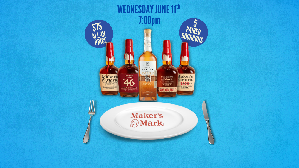 Celebratory Father's Day Maker's Mark 3 Course 5 bourbon pairing dinner at Keagans Irish Pub, 244 Market Street, Virginia Beach VA 23462