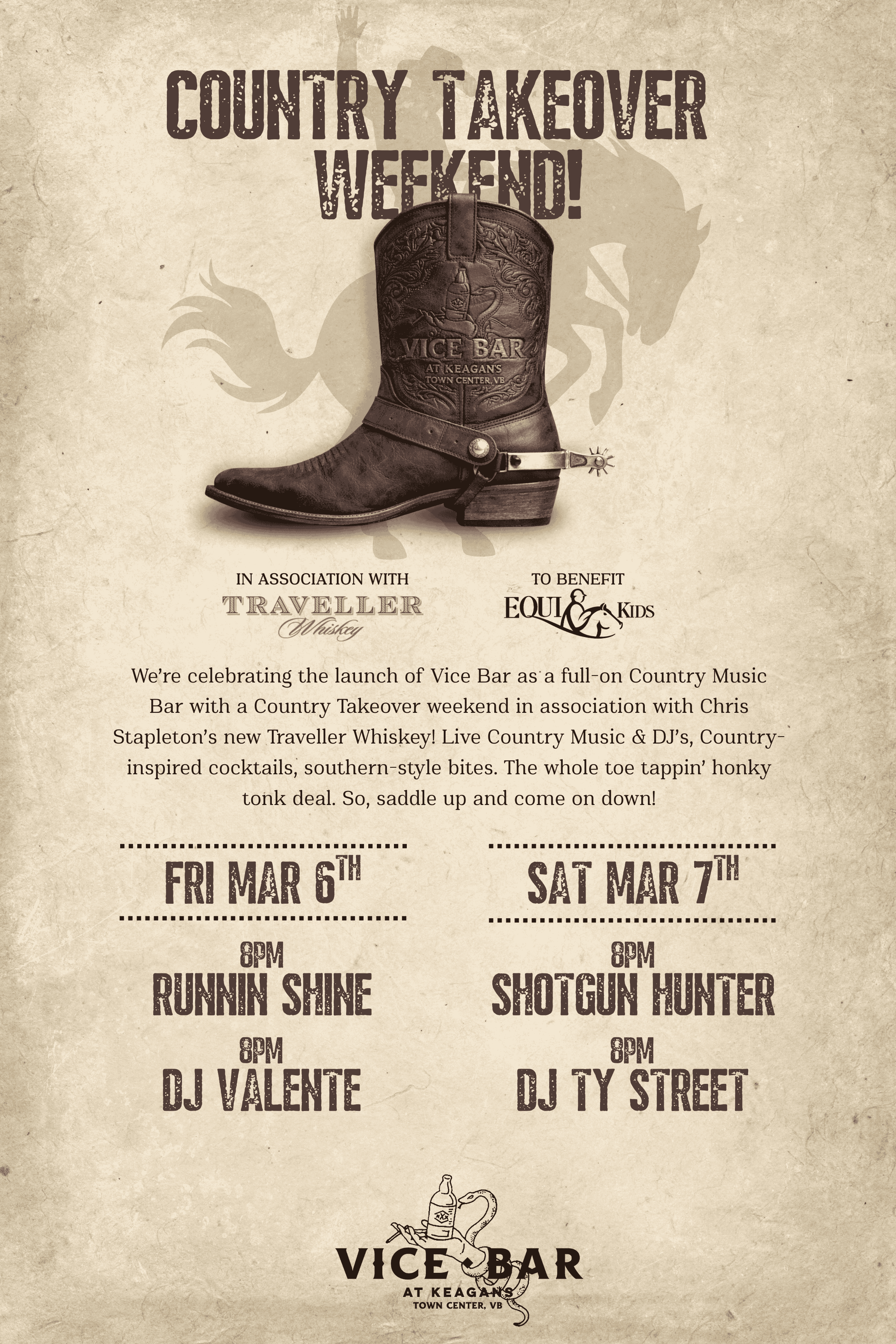 Country takeover Weekend at Keagans Irish Pub, 244 Market Street, Virginia Beach VA 23462